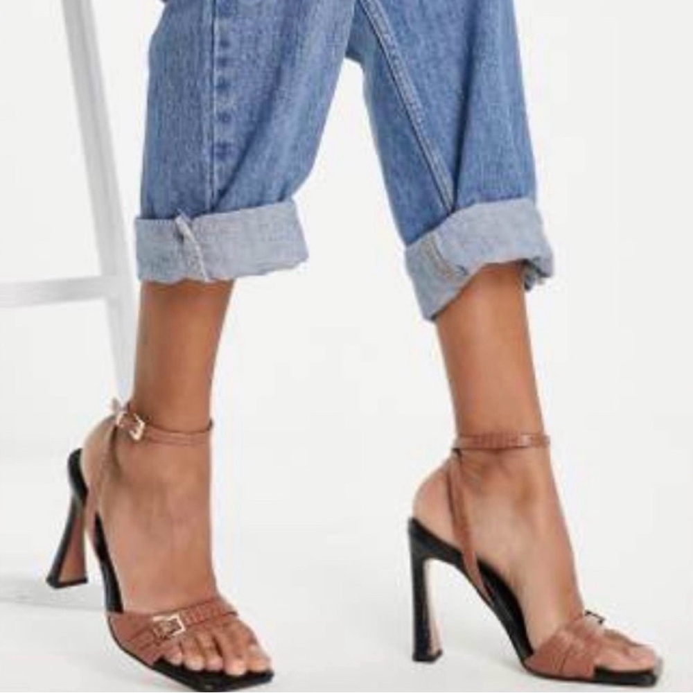 Women’s High Heel Strap Sandals - Brown